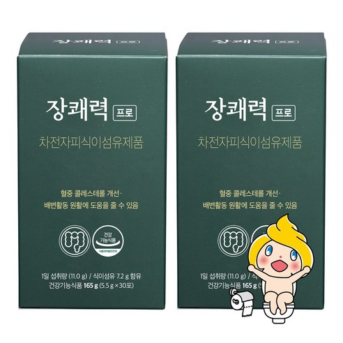 장쾌력 프로 4주 차전자피 식이섬유, 5.5g, 60개