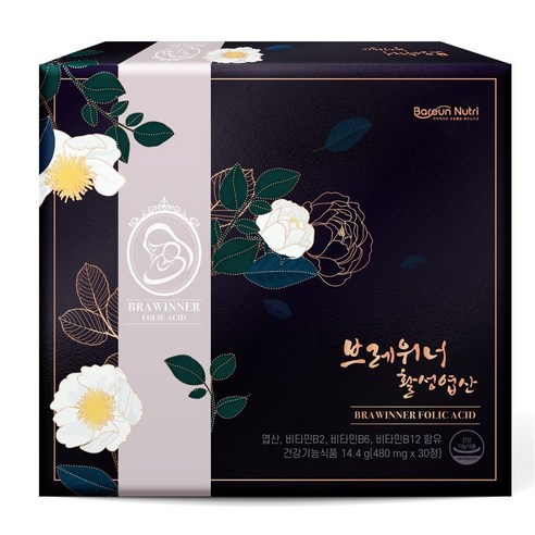 바른뉴트리 브레위너 4세대 Quatrefolic 5-MTHF 활성 엽산 800 영양제 7가지 첨가물 free, 60정, 5개