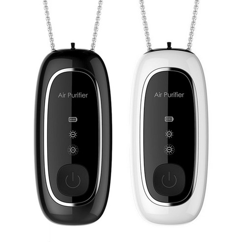 Fauge 2PCS 개인 웨어러블 공기 청정기 목걸이 미니 휴대용 이오 나이저 음이온 발생기 저소음, I429799