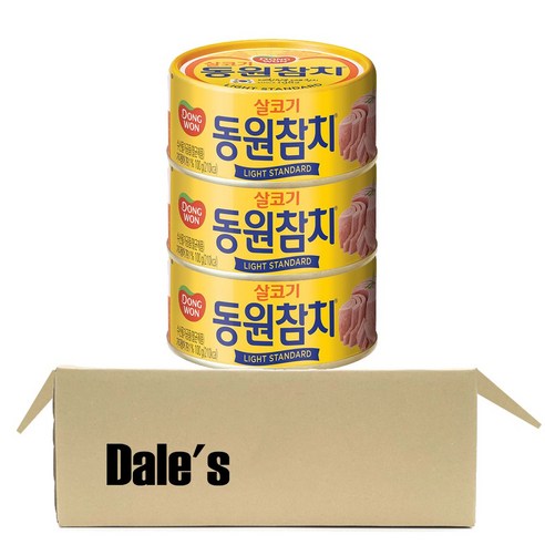 데일즈기획 동원 참치 라이트 스탠다드, 100g, 3개