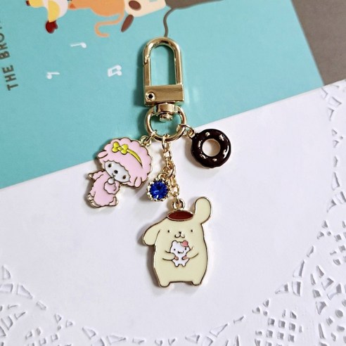 탄생석 삽입 메탈 키링: 에어팟 버즈와 가방에 고유한 매력을 더하다