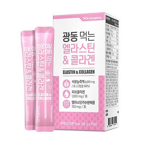 광동생활건강 광동 먹는 엘라스틴 & 콜라겐 20g x 15포, 3개 엘라스틴콜라겐 Best Top5