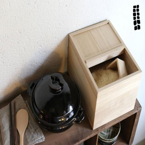 일본 장인의 정성, 쌀의 신선함을 지키는 오동나무 쌀통