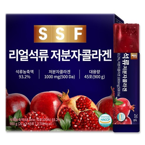 순수식품 리얼석류 저분자 콜라겐 젤리 스틱, 20g, 45개