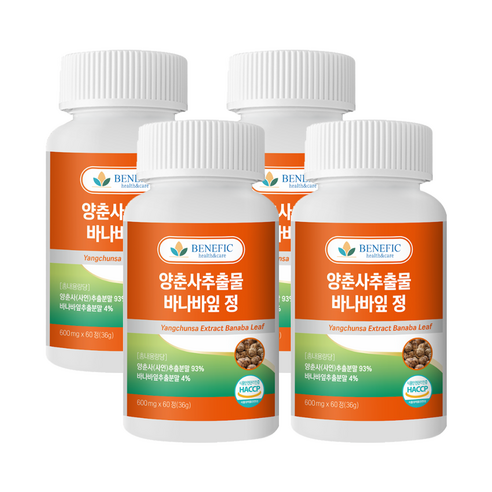 베네픽 양춘사 추출물 바나나잎 양춘추출분말93% 비타민3종함유, 1개, 60정
