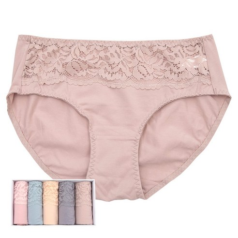 [OKㅣ강추] 편안함과 스타일을 선사하는 빅사이즈 여성 면스판 팬티 5종 세트 [OKNOWㅣ추천상품]