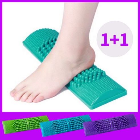 큐믹큐믹 발 지압판 지압 매트 발바닥 지압기 마사지판 마사지기, 블루&그린, 2개