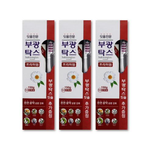 부광약품 부광탁스 프리미엄 치약 150g+부광탁스 칫솔, 150g, 3개