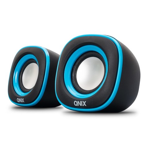 컴퓨터 스피커 플레오맥스 사운드바 스피커, PBS-Z100 8 QNIX 미니 컴퓨터 스피커 노트북 스테레오 PC용 유선 USB스피커, 블루, QS-3000U