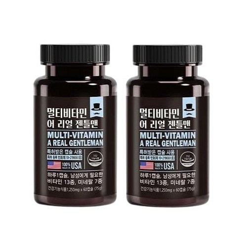 아이오딘 멀티비타민 맨 남자 종합비타민 미네랄 비타민B 나이아신 아연 크롬 요오드 영양제 올인원 30대 40대 50대 남성 미국산, 1통, 60캡슐