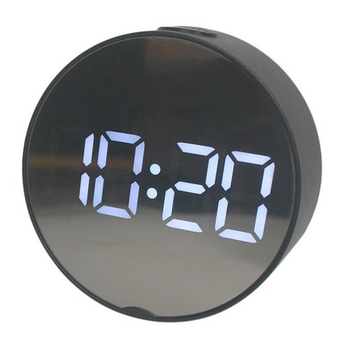 전자 디지털 알람 시계 알람 기능이 있는 알람 시계, 블랙 프레임 화이트 라이트, 아크릴로 니트릴 부타디엔 스티렌 플라스틱