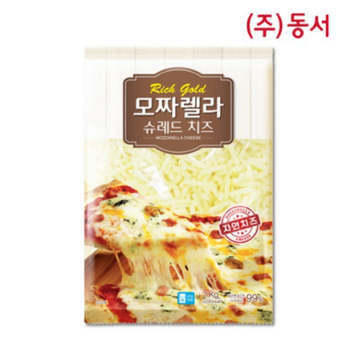 동서 99% 자연치즈 모짜렐라치즈 1kg, 3개