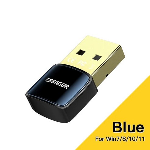 블루투스 리시버 차량용 자동차 동글이 카팩 핸즈프리 Essager-USB 어댑터 동글 5.0 PC 노트북 무선 USB 오디오 수신기 송신기, [02] Blue, 2.Blue