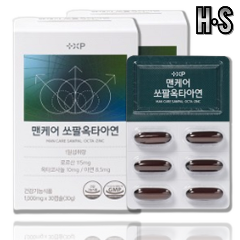 [H.S] 맨케어 쏘팔옥타아연 미국산 초임계 쏘팔메토 옥타코사놀 아연 카리토 영양제 전립선 잔뇨감 절박뇨 급박뇨 빈뇨 야간뇨 야뇨 개선 남성갱년기 배뇨 포텐 소변자주마려움 에 좋은, 2세트, 30회분