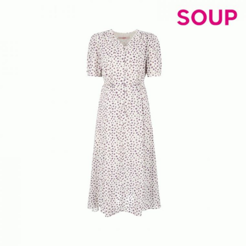 숲 SOUP 반팔 플라워 원피스_S SA4OP3A
