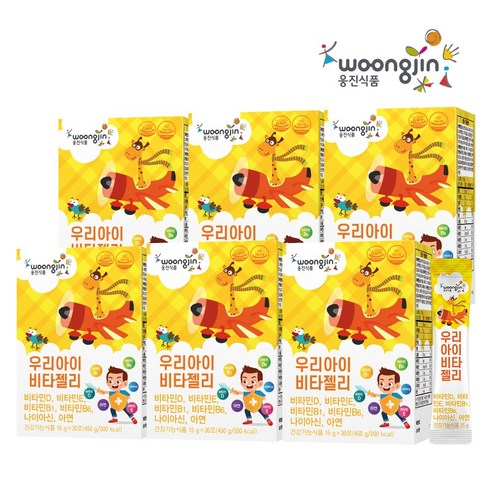 웅진 우리 아이 비타 젤리 30포, 450g, 6개