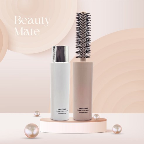 휴대용 헤어브러쉬 분리형 여행용 롤 드라이 빗, 화이트, 1개