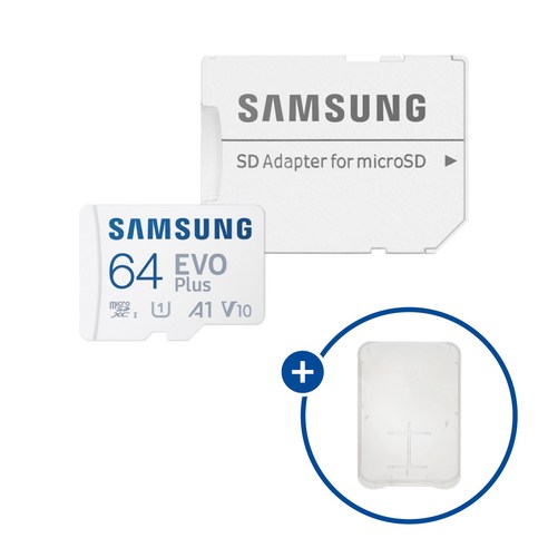 삼성전자 마이크로SD카드 EVO PLUS MB-MC64SA/KR + SD카드 케이스, 64GB, 1개