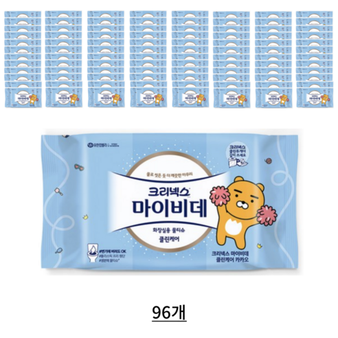 마이비데 클린케어x카카오 화장실용 물티슈 필름, 40개입, 16개