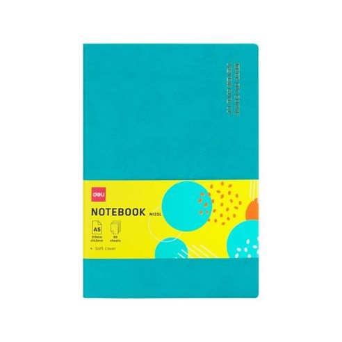 DELI) EN135L 칼라소프트커버 양장다이어리A5(80매 1권, 블루