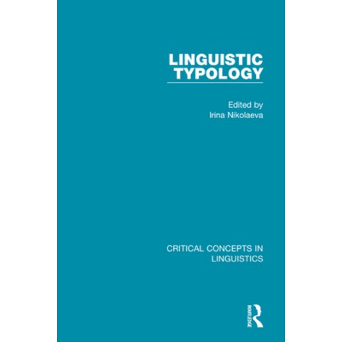 Linguistic Typology Hardcover, Routledge, English, 9781138342507