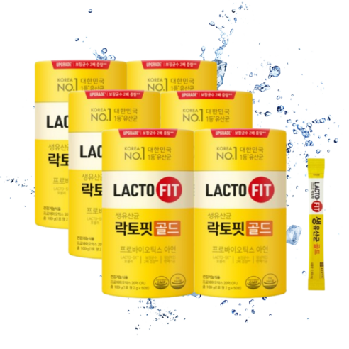 종근당건강 락토핏 골드 2g x 50포 6통 생유산균, 6개, 상세페이지 참조