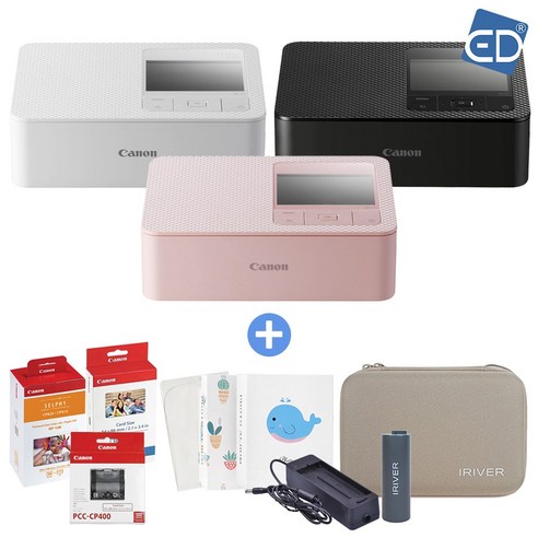 캐논 포토프린터 셀피 CP1500+인화지 RP-108+인화지 KC-36IP+용지카세트 PCC-CP400+아이리버 케이스+배터리+충전기+미니앨범+포켓융 /ED, 핑크