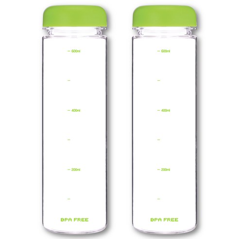 눈금 물병 트라이탄 보틀 700ml 2P, 그린 (2개입), 2개
