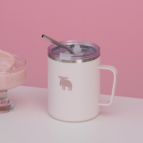MOZ 스웨덴 316 스텐 진공 머그컵 스텐머그컵 보온머그컵 보온컵, 로즈블로썸, 370ml, 1개