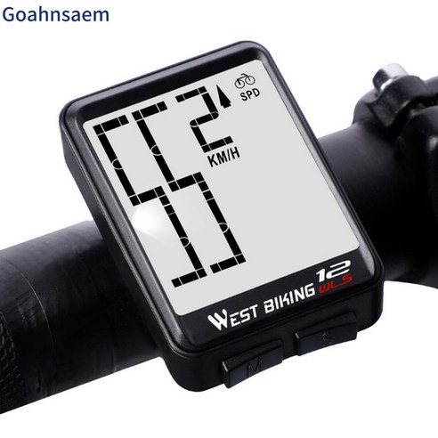 고않샘 다기능 무선 GPS 자전거 속도계 블랙, 본상품선택, 1개