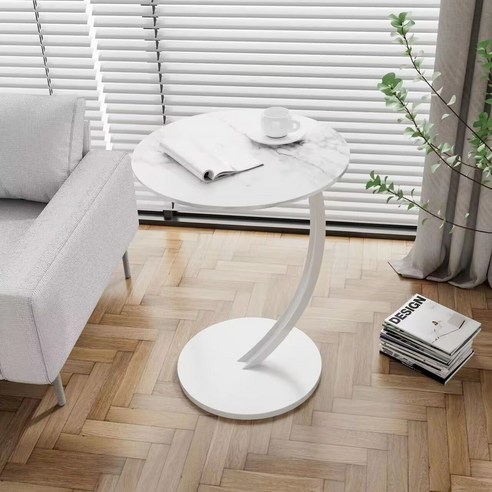 SJF 유럽식 패션 아이디어 원형티테이블62cm*40cm, 화이트