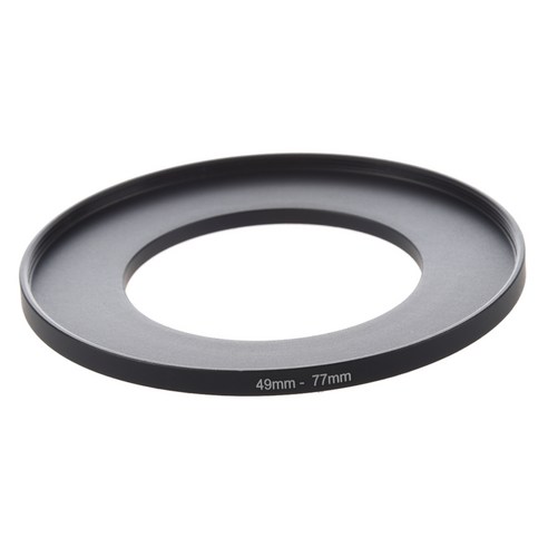 AFBEST 카메라 렌즈 필터 스텝 업 링 49mm-77mm 어댑터 블랙, 검정