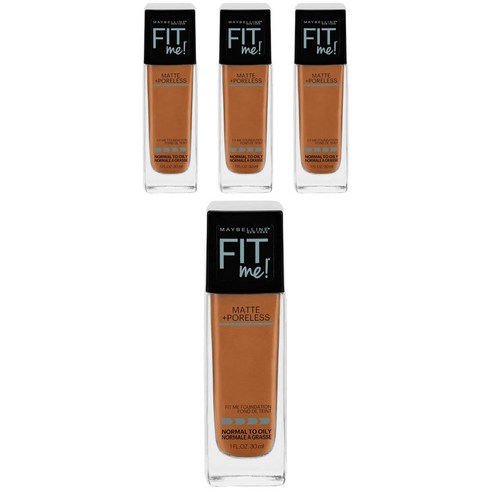 메이블린 핏 미! 매트+ 포어리스 파운데이션 30ml, Spicy Brown, 4개