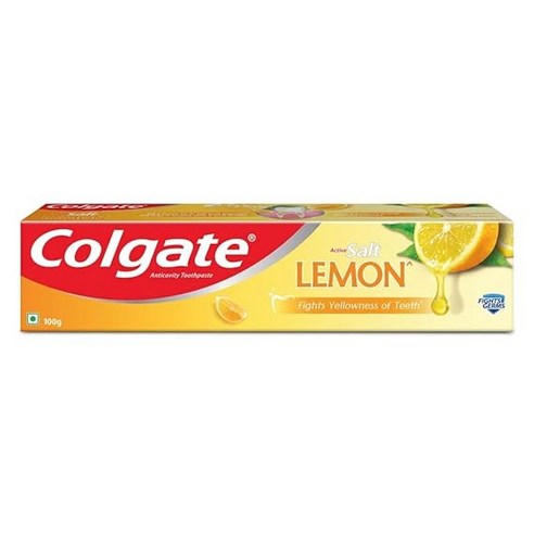 Colgate Active Salt Lemon Toothpaste Germ-Fighting Toothpaste With Active Natural Salt & Lemon, 2개, 100g