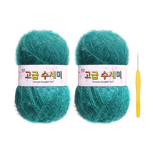 울클럽 별꽃수세미 DIY 고급수세미실 80g 2볼 (총 160g) + 코바늘 6호 (동영상제공)