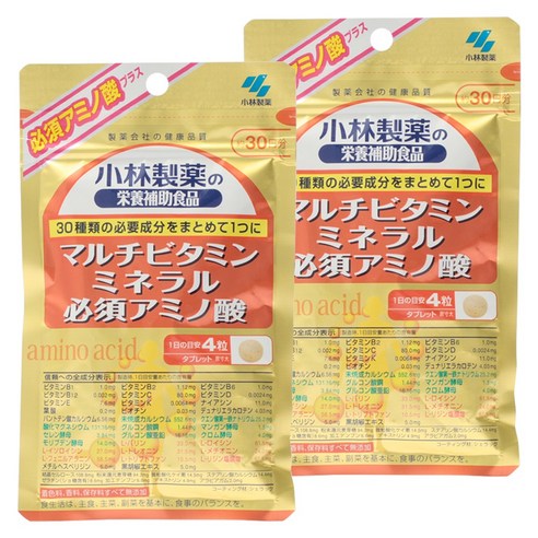 고바야시 영양 보조 식품 멀티 비타민 미네랄 타블렛, 2개, 120정