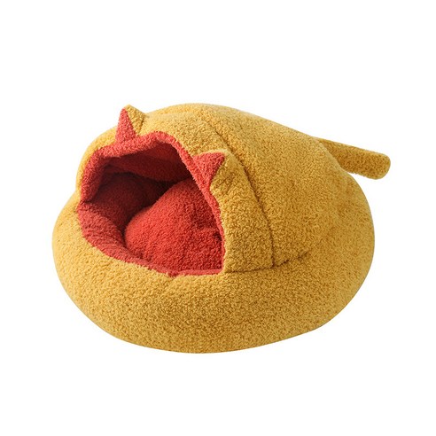 강아지 고양이 워머 쿠션 펫 쿠션 쿠션하우스, 옐로우