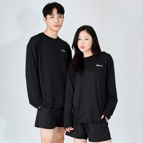 오르웨인 루즈핏 래쉬가드 상하의 세트 여자 남자 커플 수영복