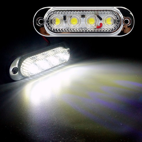 MOTOPIA 4LED 사이드램프 차폭등, 1개, 24V용 블루LED