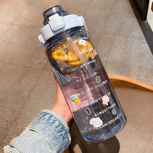 MEIISEO대용량 스포츠 물통 다기능 물병 휴대용 스포츠 물통 대용량 보온병, 2.0L, 색깔5