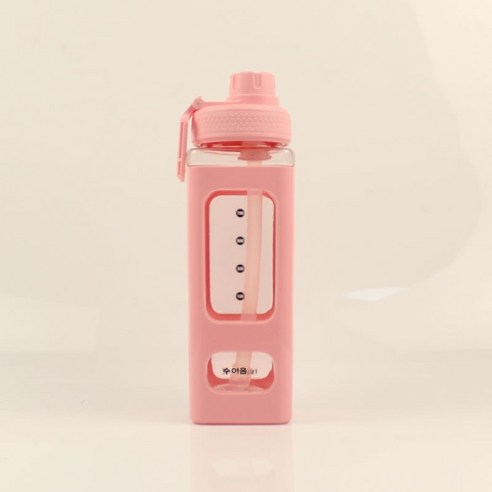 Onllyer 여자 남자 물 병 빨 대 휴대용 버클 물 컵 야외 물 병 여자에 대 한 새로운 스포츠 셰이 커, 700ML, Pink