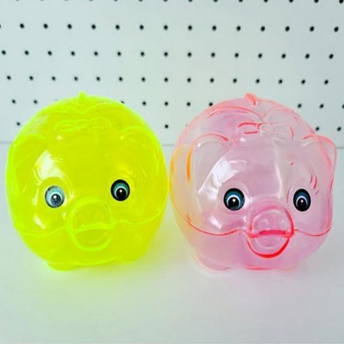 투명 돼지 저금통 중2P 칼라 ND-910, 상세페이지 참조, 상세페이지 참조