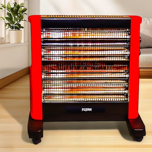 후지카 절전형 석영관 PTC 히터 사무실 업소용 가정용 난방기 2.6K 대용량 13평형 4단, 레드, abrx03