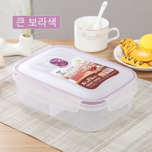 YY별도의 전자 레인지 플라스틱 도시락 학생 암나사 단열 도시락 성인 사무실 대용량 도시락, 색깔17_도시락 + 식기