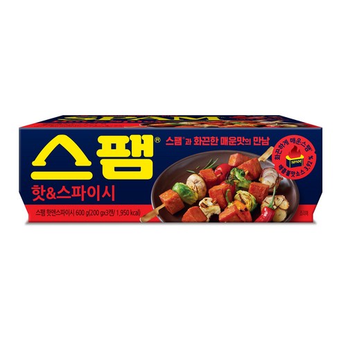 스팸 핫&스파이시 햄통조림 200g, 3개
