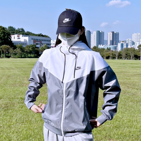 나이키 WIND 바람막이 우븐 아노락 후디 자켓 스모크그레이 [브랜딩랩스]