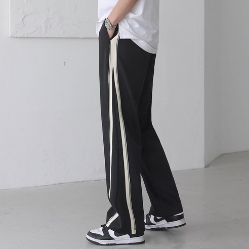 베이직바이블 트랙 기능성 스판 사이드라인 밴딩 트레이닝 팬츠(1color)