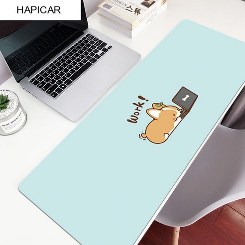YJQ 귀여운 마우스 패드 Comtuper 데스크 매트 대형 XXL Mousepad Kawaii 게임 Accessoroes 노트북 게이머 키보드 MacBook 방수 Maus 매트, 300x800x2mm