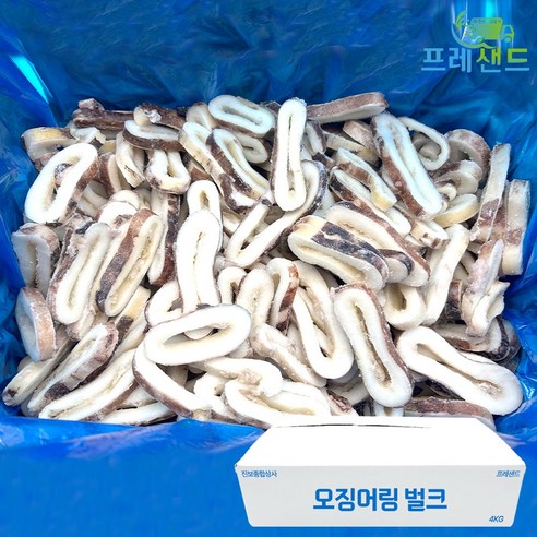 오징어링 4kg 벌크 비자숙 오징어채 내장제거 급냉, 1개