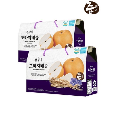 즙쟁이 도라지배즙 2박스 60포, 3L, 2개